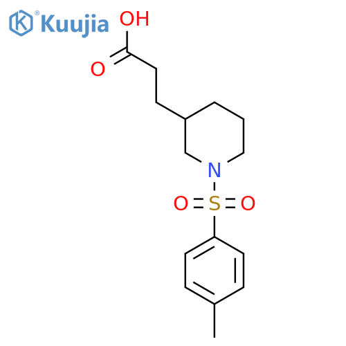 3-[1-(4-methylbenzenesulfonyl)piperidin-3-yl]propanoic acid structure