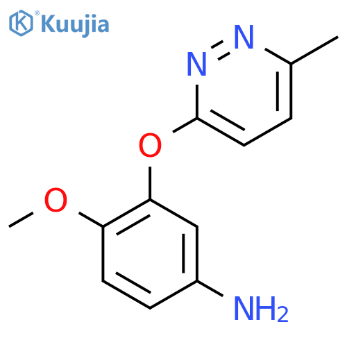 4-Methoxy-3-[(6-methylpyridazin-3-yl)oxy]aniline structure