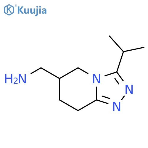 1,2,4-Triazolo[4,3-a]pyridine-6-methanamine, 5,6,7,8-tetrahydro-3-(1-methylethyl)- structure