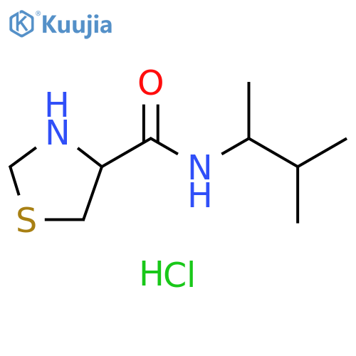 N-(3-methylbutan-2-yl)-1,3-thiazolidine-4-carboxamide hydrochloride structure