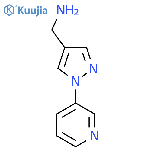 [1-(Pyridin-3-yl)-1H-pyrazol-4-yl]methanamine structure