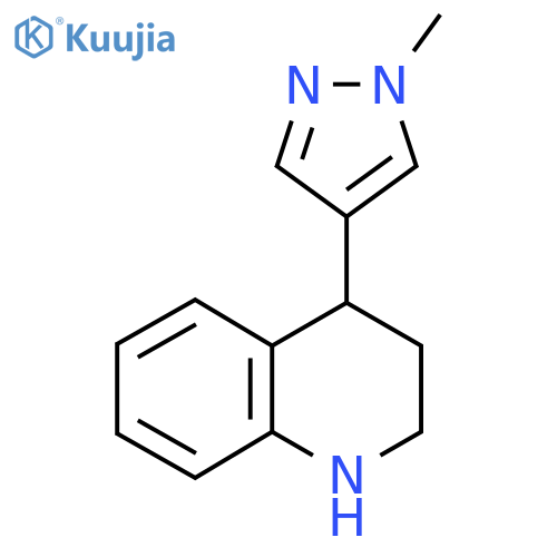 Quinoline, 1,2,3,4-tetrahydro-4-(1-methyl-1H-pyrazol-4-yl)- structure