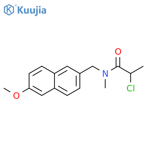 2-chloro-N-(6-methoxynaphthalen-2-yl)methyl-N-methylpropanamide structure