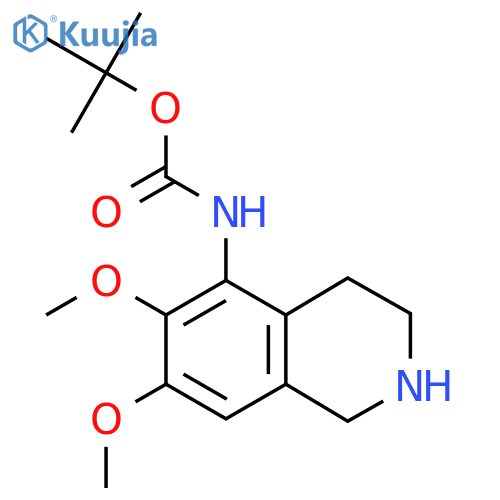 Carbamic acid, N-(1,2,3,4-tetrahydro-6,7-dimethoxy-5-isoquinolinyl)-, 1,1-dimethylethyl ester structure