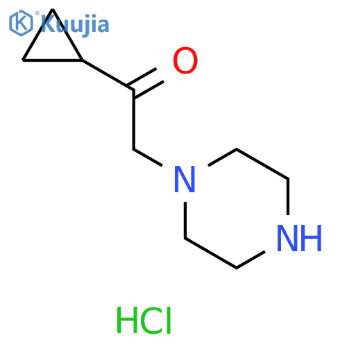 1-cyclopropyl-2-piperazin-1-yl-ethanone;dihydrochloride structure