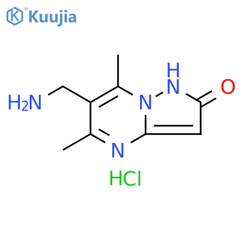 6-(aminomethyl)-5,7-dimethyl-1H,2H-pyrazolo[1,5-a]pyrimidin-2-one dihydrochloride structure