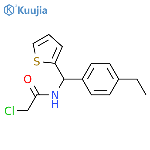 2-chloro-N-[(4-ethylphenyl)(thiophen-2-yl)methyl]acetamide structure