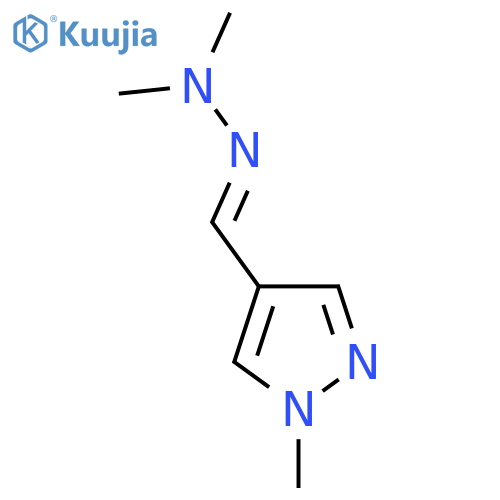 4-(dimethylhydrazin-1-ylidene)methyl-1-methyl-1H-pyrazole structure