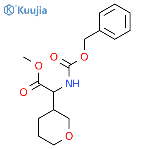 (S)-Methyl 2-(((benzyloxy)carbonyl)amino)-2-((R)-tetrahydro-2H-pyran-3-yl)acetate structure