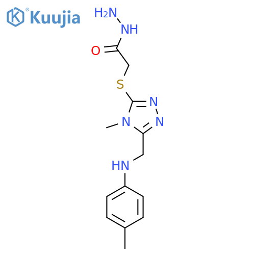 2-[(4-Methyl-5-{[(4-methylphenyl)amino]methyl}-4H-1,2,4-triazol-3-yl)thio]acetohydrazide structure