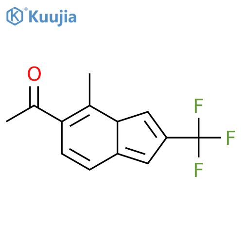 1-(4-Methyl-2-(trifluoromethyl)-3aH-inden-5-yl)ethanone structure