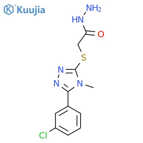 2-{5-(3-Chlorophenyl)-4-methyl-4H-1,2,4-triazol-3-ylthio}acetohydrazide structure