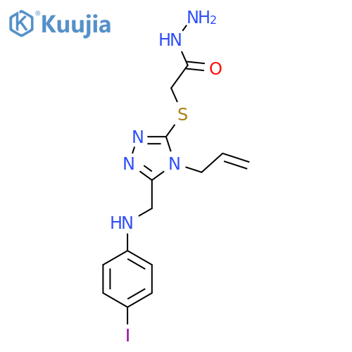 2-(4-Allyl-5-{(4-iodophenyl)aminomethyl}-4H-1,2,4-triazol-3-yl)thioacetohydrazide structure