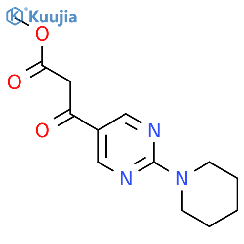 Methyl 3-Oxo-3-(2-piperidin-1-ylpyrimidin-5-yl)-propanoate structure