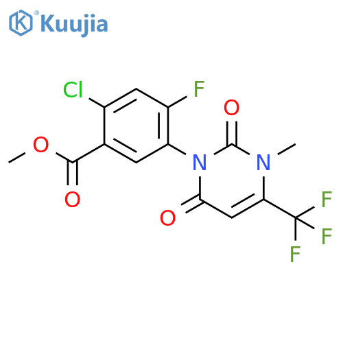 Methyl 2-Chloro-4-fluoro-5-(2,6-dioxo-3-methyl-4-trifluoromethylpyrimidin-1-yl)benzoate structure