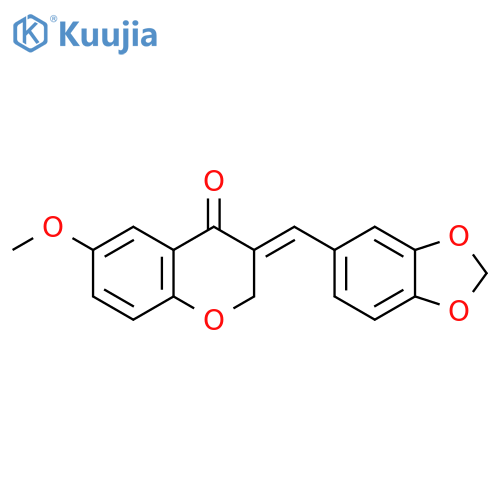 4H-1-Benzopyran-4-one,3-(1,3-benzodioxol-5-ylmethylene)-2,3-dihydro-6-methoxy-, (E)- (9CI) structure