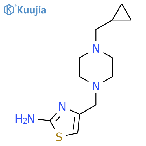 4-{4-(cyclopropylmethyl)piperazin-1-ylmethyl}-1,3-thiazol-2-amine structure