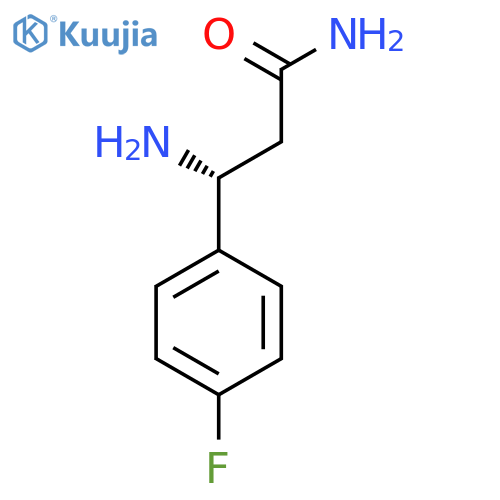 (3R)-3-amino-3-(4-fluorophenyl)propanamide structure