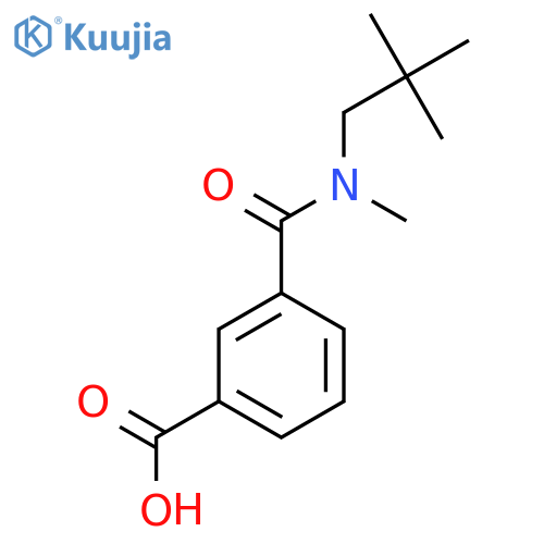 3-(2,2-dimethylpropyl)(methyl)carbamoylbenzoic acid structure