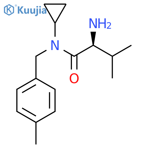 (S)-2-Amino-N-cyclopropyl-3-methyl-N-(4-methyl-benzyl)-butyramide structure