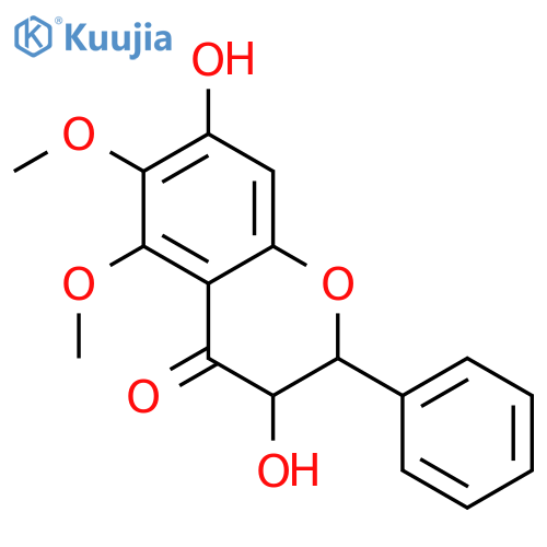 (2R,3R)-3,7-dihydroxy-5,6-dimethoxyflavanone structure