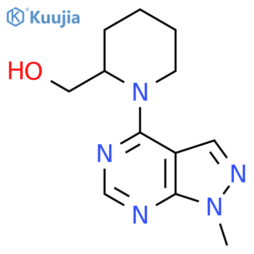 (1-{1-methyl-1H-pyrazolo3,4-dpyrimidin-4-yl}piperidin-2-yl)methanol structure