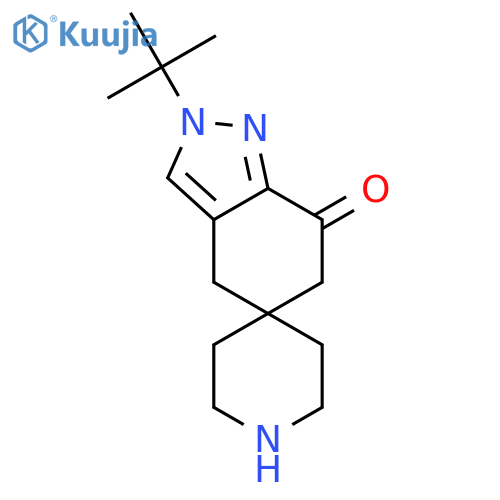 2-Tert-butylspiro[4,6-dihydroindazole-5,4'-piperidine]-7-one structure
