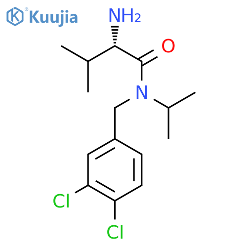 (S)-2-Amino-N-(3,4-dichloro-benzyl)-N-isopropyl-3-methyl-butyramide structure