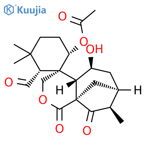 Spiro[cyclohexane-1,4'(3'H)-[1H-7,9a]methanocyclohepta[c]pyran]-2-carboxaldehyde,6-(acetyloxy)hexahydro-5'-hydroxy-3,3,8'-trimethyl-1',9'-dioxo-,(1S,2R,4'aS,5'S,6S,7'S,8'R,9'aS)- (9CI) structure