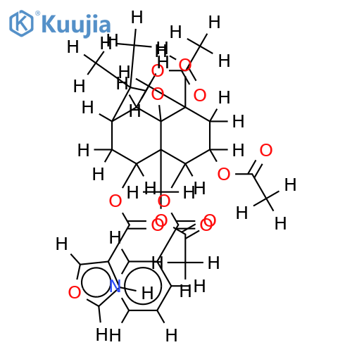 1alpha-nicotinoyloxy-2alpha-acetoxy-6beta-acetoxy-9beta-furoyloxy-11-acetoxy-4beta-hydroxydihydro-beta-agarofuran structure