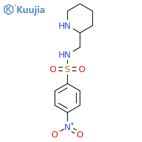 4-nitro-N-(piperidin-2-yl)methylbenzene-1-sulfonamide structure