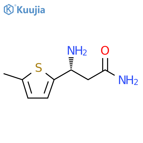 (3R)-3-amino-3-(5-methylthiophen-2-yl)propanamide structure