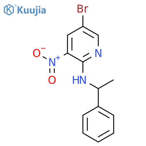 5-Bromo-3-nitro-N-(1-phenylethyl)-2-pyridinamine structure