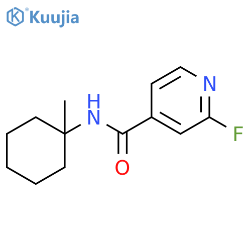 2-fluoro-N-(1-methylcyclohexyl)pyridine-4-carboxamide structure
