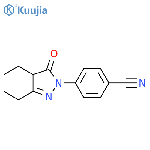 4-(3-oxo-3,3a,4,5,6,7-hexahydro-2H-indazol-2-yl)benzonitrile structure