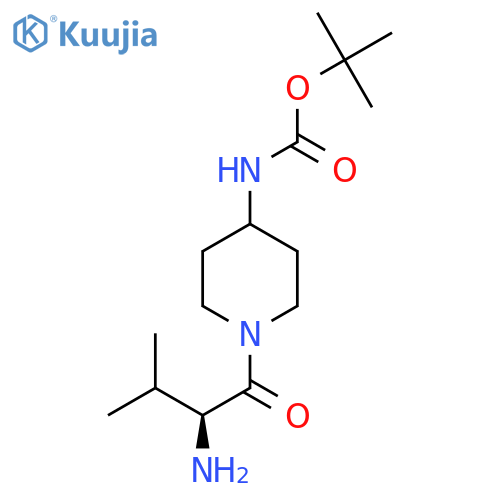 tert-butyl N-{1-[(2S)-2-amino-3-methylbutanoyl]piperidin-4-yl}carbamate structure