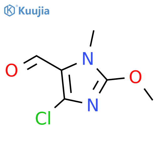 4-chloro-2-methoxy-1-methyl-1H-imidazole-5-carbaldehyde structure