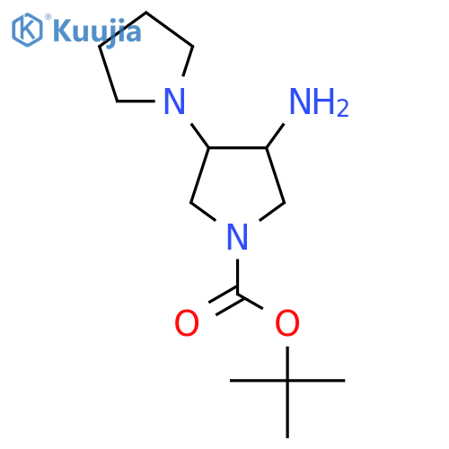 Tert-butyl 3-amino-4-(pyrrolidin-1-yl)pyrrolidine-1-carboxylate structure