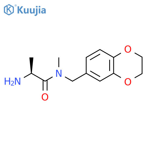 (S)-2-Amino-N-(2,3-dihydro-benzo[1,4]dioxin-6-ylmethyl)-N-methyl-propionamide structure