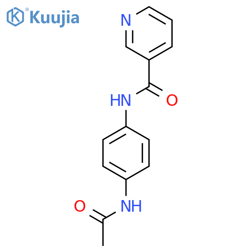 N-(4-acetamidophenyl)pyridine-3-carboxamide structure
