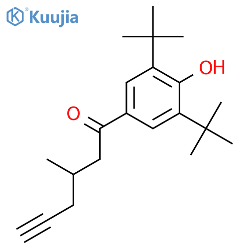 5-Hexyn-1-one, 1-[3,5-bis(1,1-dimethylethyl)-4-hydroxyphenyl]-3-methyl- structure