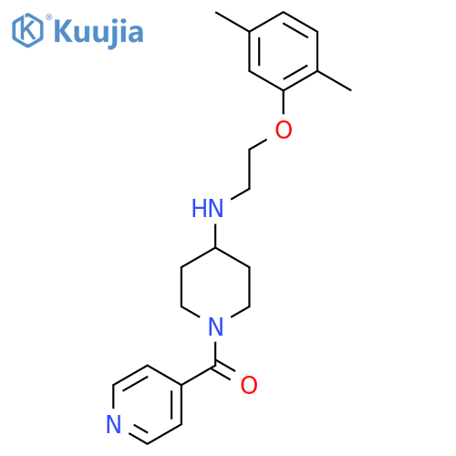 (4-((2-(2,5-Dimethylphenoxy)ethyl)amino)piperidin-1-yl)(pyridin-4-yl)methanone structure
