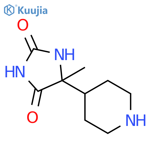 5-Methyl-5-(4-piperidinyl)-2,4-imidazolidinedione structure