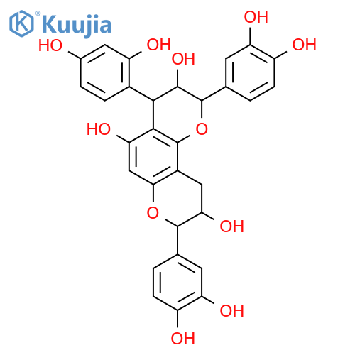 (2R,3S,4R,8S,9R)-4-(2,4-Dihydroxyphenyl)-2,8-bis(3,4-dihydroxyphenyl)-3,4,9,10-tetrahydro-2H,8H-benzo[1,2-b:3,4-b‘]dipyran-3,5,9-triol structure