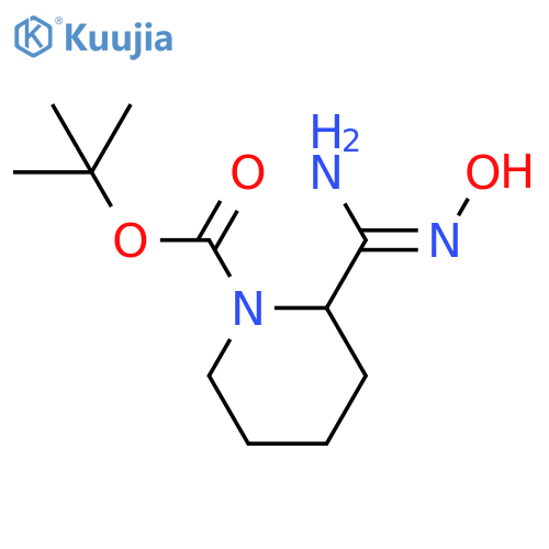 1-tert-Butyloxycarbonyl-2-(N-hydroxycarbamimidoyl)-piperidine structure