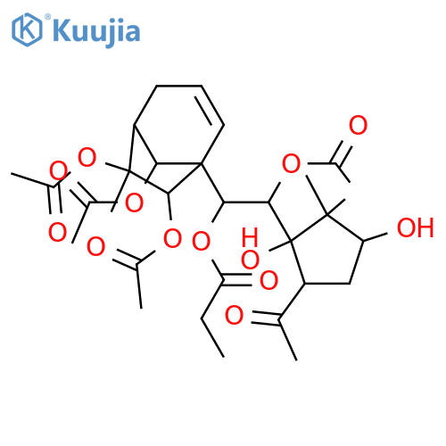 3,5,6,7,14,15,16-Heptahydroxy-9,10-seco-9(11)-grayanotaxen-10-one; (1α,3β,5β,6β,7α,14β,15α,16α)-form, 7-Propanoyl, 6,14,15,16-tetra-Ac structure
