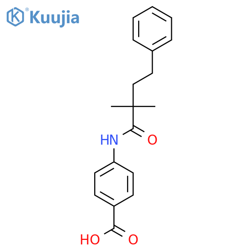 4-(2,2-Dimethyl-4-phenylbutanamido)benzoic acid structure