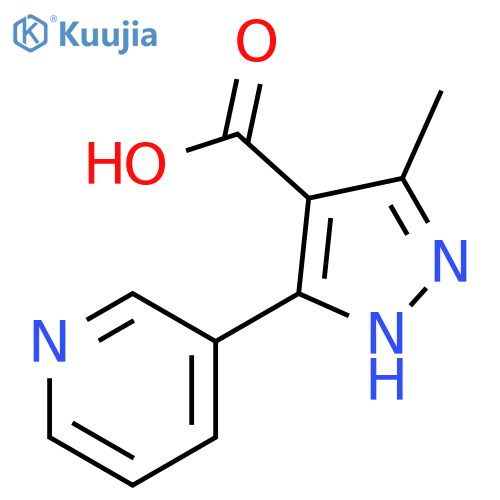 5-methyl-3-(pyridin-3-yl)-1H-pyrazole-4-carboxylic acid structure