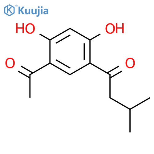 1-(5-acetyl-2,4-dihydroxyphenyl)-3-methylbutan-1-one structure