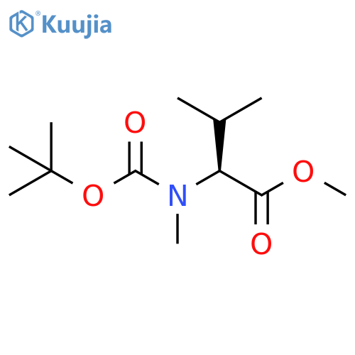 Valine, N-[(1,1-dimethylethoxy)carbonyl]-N-methyl-, methyl ester structure